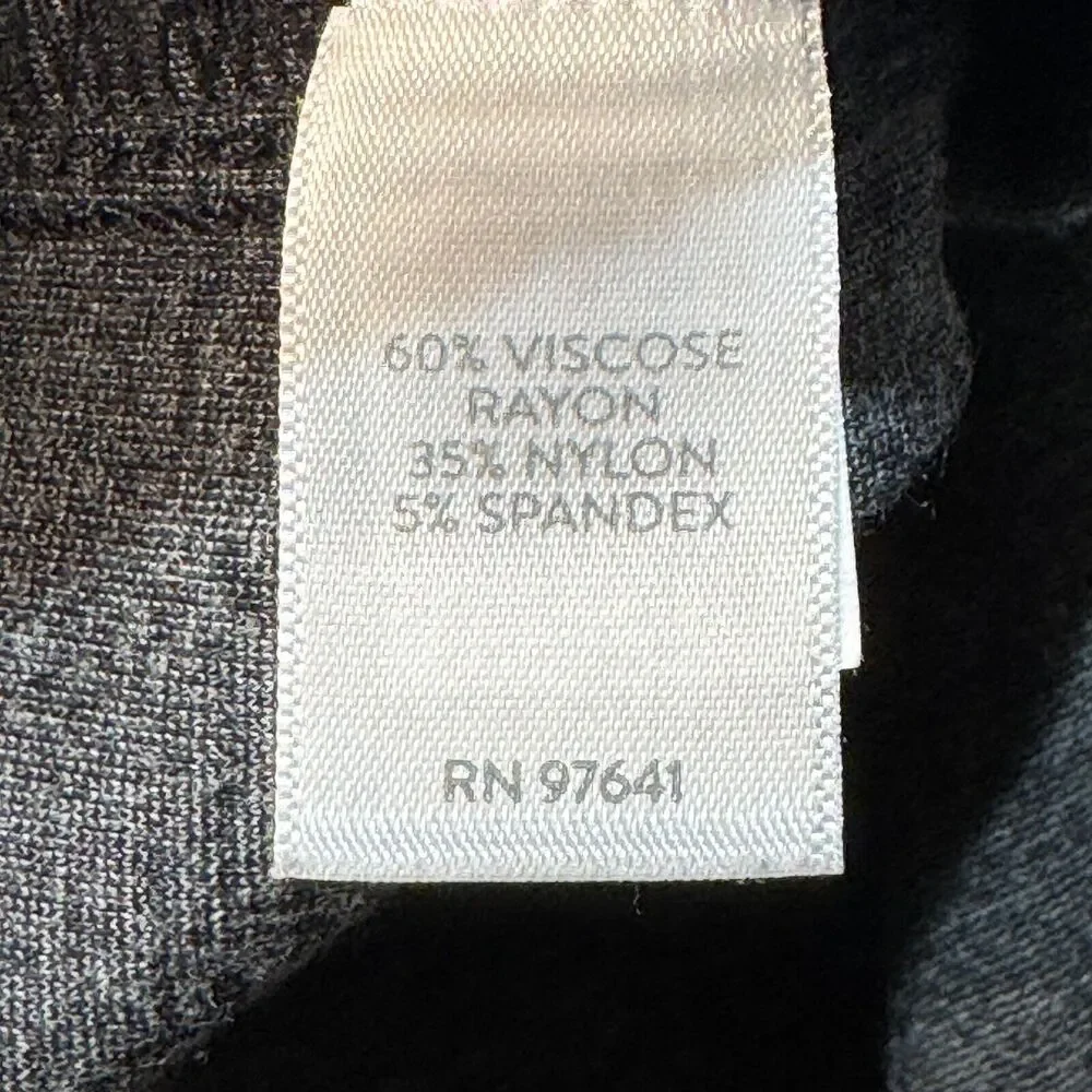 J.Jill Pants Womens Large Grey Ponte Slim Leg Stretch Rayon Blend Slacks Career - Picture 6 of 7